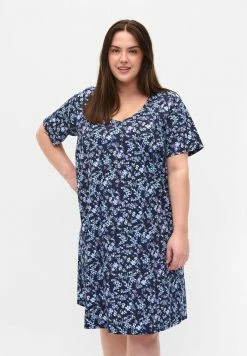 Zizzi Robe De Jour - Night Sky Flower Aop