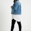 Zizzi MACCALIA JACKET - Veste En Jean - Light Blue Denim -France Zizzi Soldes 2022 b63bb6bd03234e42a64154903e1eb3ff