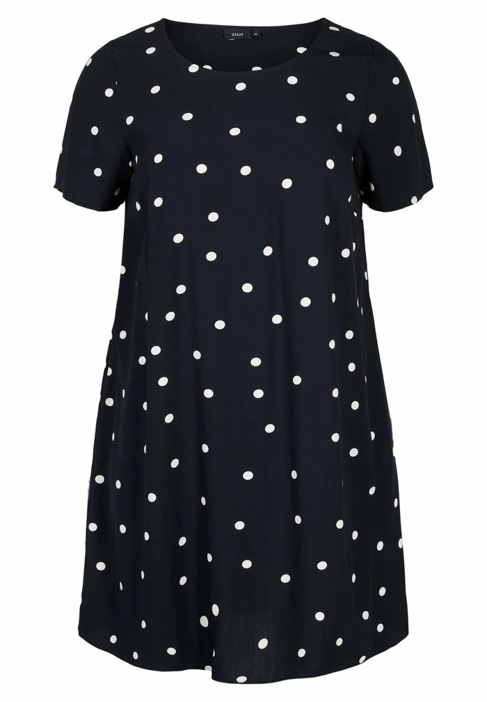 Zizzi SHORT SLEEVED FLORAL - Robe De Jour - Black Dot 2 Zizzi SHORT SLEEVED FLORAL - Robe De Jour - Black Dot – Image 2