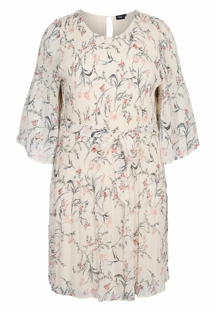 Zizzi Robe De Jour - Beige 4 Zizzi Robe De Jour - Beige – Image 4