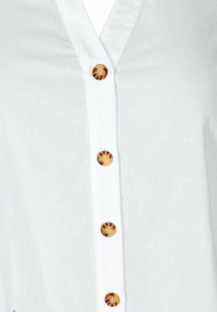 Zizzi MIT LOCHSTICKEREI - Chemisier - White 3 Zizzi MIT LOCHSTICKEREI - Chemisier - White – Image 3