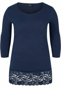 Zizzi T-shirt à Manches Longues - Navy Blazer