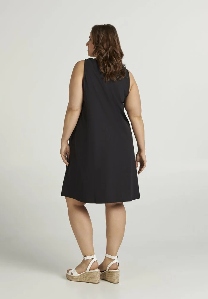 Zizzi Robe En Jersey - Black 3 Zizzi Robe En Jersey - Black – Image 3