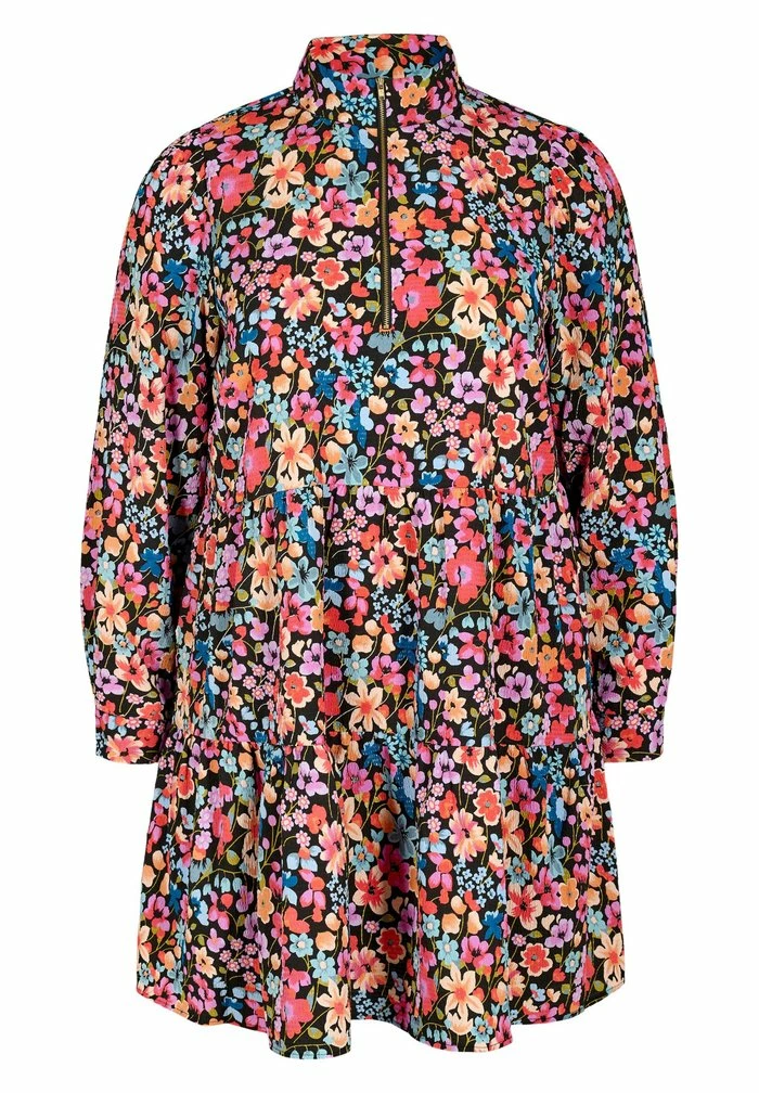 Zizzi MIT BLUMEN, LANGEN ÄRMELN UND DETAIL - Tunique - Flower Aop 4 Zizzi MIT BLUMEN, LANGEN ÄRMELN UND DETAIL - Tunique - Flower Aop – Image 4