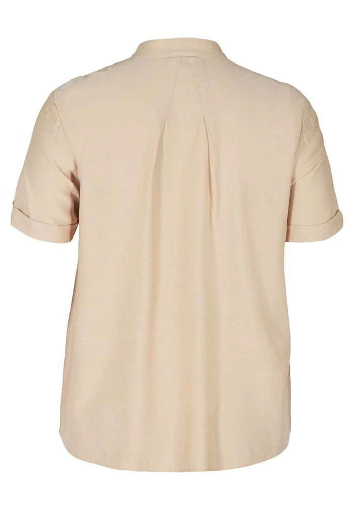 Zizzi MED RUND HALSUDSKÆRING - Chemisier - Beige 6 Zizzi MED RUND HALSUDSKÆRING - Chemisier - Beige – Image 6