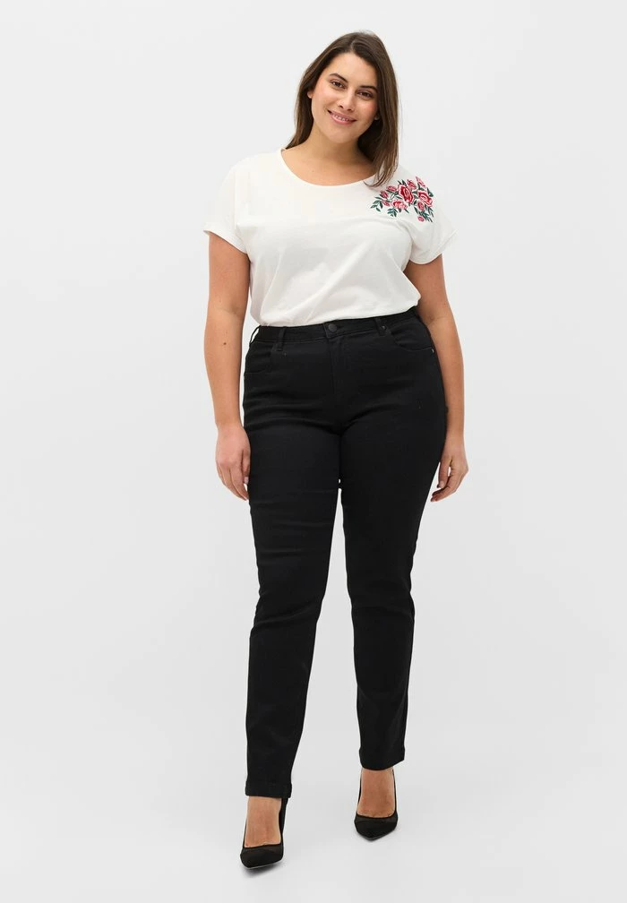 Zizzi T-shirt Imprimé - Warm Off White 2 Zizzi T-shirt Imprimé - Warm Off White – Image 2