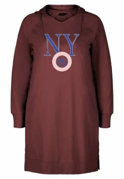 Zizzi MIT KAPUZE - Robe De Jour - Apple Butter Print