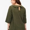 Zizzi Blouse - Ivy Green Check -France Zizzi Soldes 2022 bdba272d80d44587b1cd9bcec39aff0d