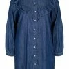 Zizzi RUFFLED DENIM BUTTONS - Robe En Jean - Dark Blue Denim -France Zizzi Soldes 2022 bfb0a6dadcc048eda1ed03d64842f58b