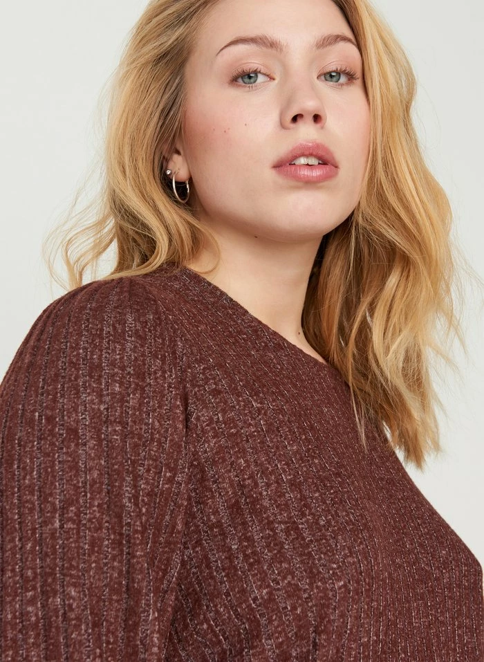 Zizzi Blouse - Brown 4 Zizzi Blouse - Brown – Image 4