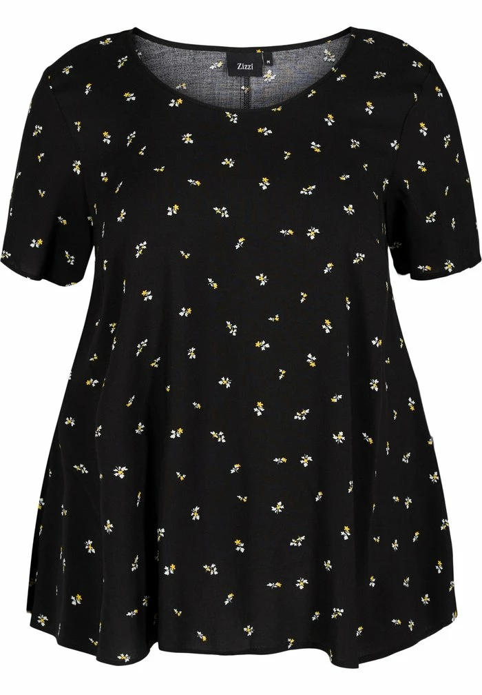Zizzi KORTE ÆRMER - T-shirt Imprimé - Black Aop 5 Zizzi KORTE ÆRMER - T-shirt Imprimé - Black Aop – Image 5