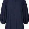 Zizzi 3/4-LENGTH PUFF SLEEVES - Chemisier - Blue -France Zizzi Soldes 2022 c164556ba7ff4b0db81691d65870e792
