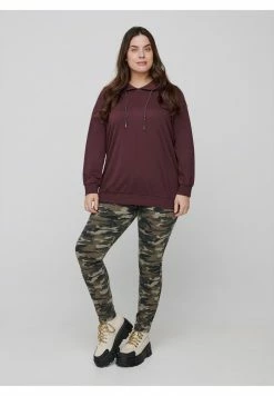 Zizzi Sweat à Capuche - Dark Bordeaux