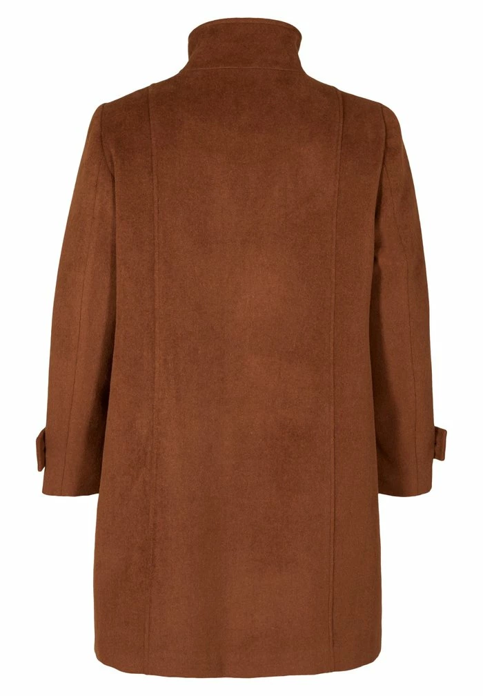 Zizzi MED HØJ KRAVE OG ULD - Manteau Classique - Sequoia 2 Zizzi MED HØJ KRAVE OG ULD - Manteau Classique - Sequoia – Image 2