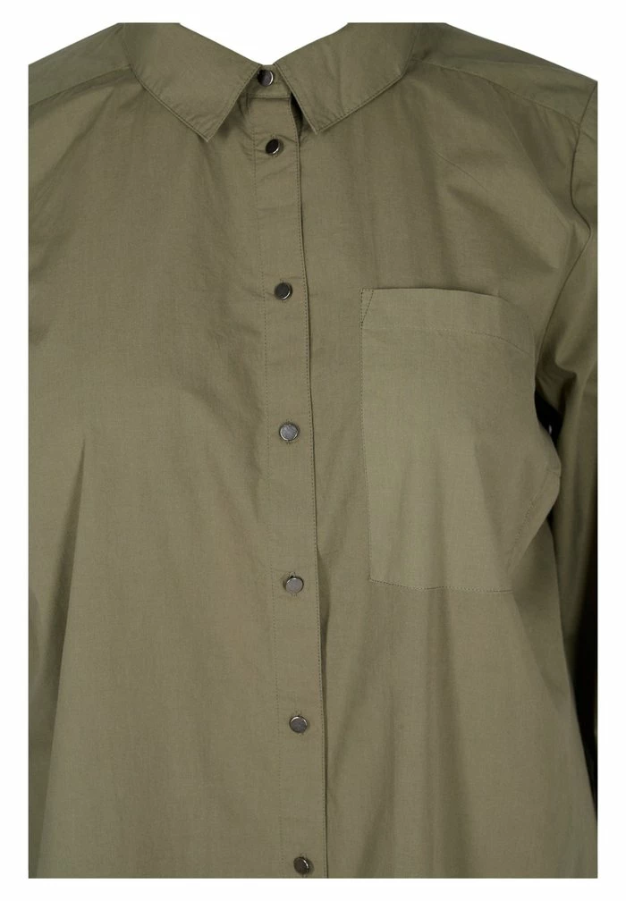 Zizzi Chemisier - Dusty Olive 3 Zizzi Chemisier - Dusty Olive – Image 3