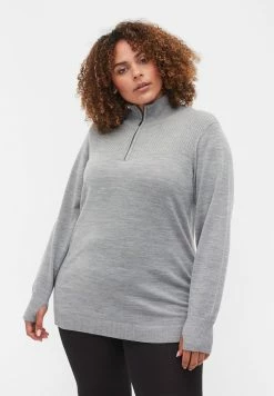 Zizzi Pullover - Light Grey Melange