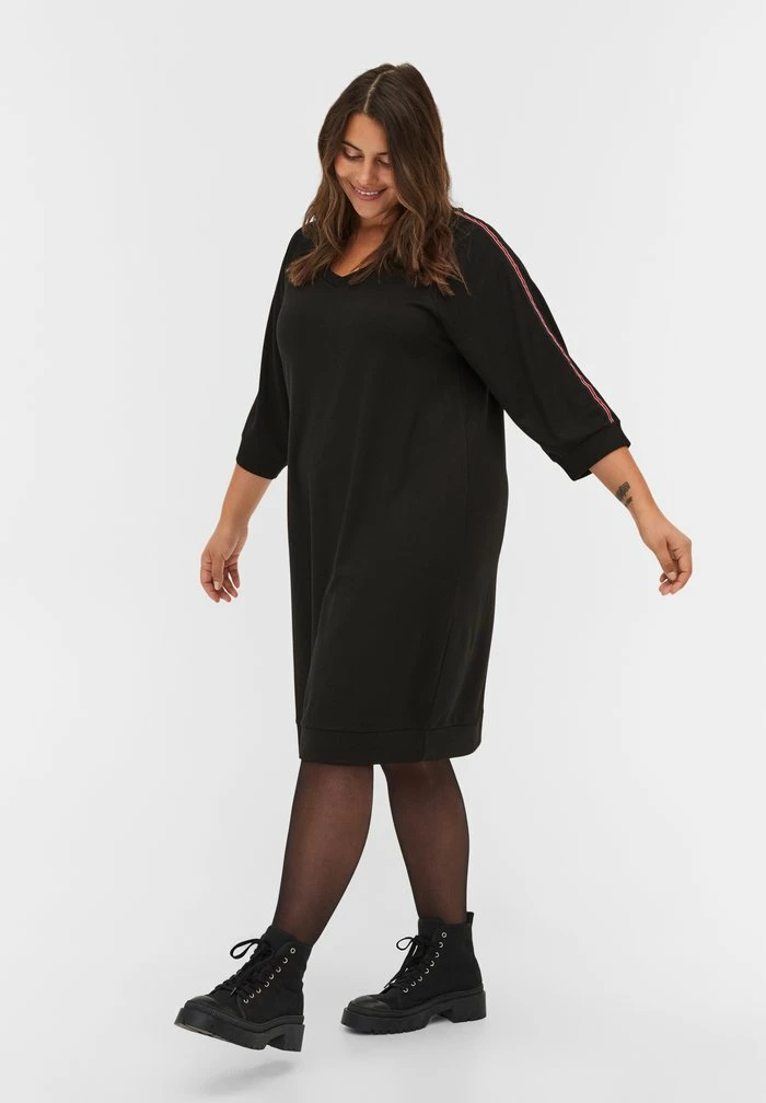 Zizzi KJOLE - Robe De Jour - Black 2 Zizzi KJOLE - Robe De Jour - Black – Image 2
