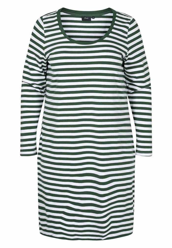 Zizzi MIT 3/4-ÄRMELN - Robe En Jersey - Green 4 Zizzi MIT 3/4-ÄRMELN - Robe En Jersey - Green – Image 4