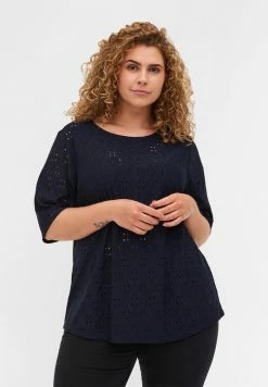 Zizzi 2/4 ARMELN - T-shirt Imprimé - Blue