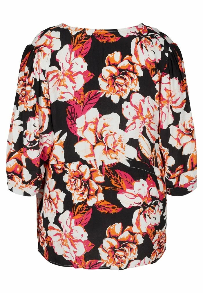 Zizzi Blouse - Black Big Flower 6 Zizzi Blouse - Black Big Flower – Image 6