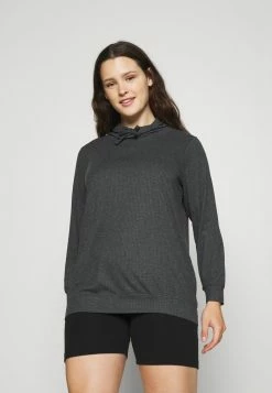 Zizzi EINGVILD - T-shirt à Manches Longues - Dark Grey Melange