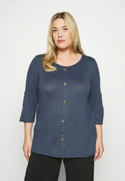 Zizzi LUCCA V NECK - Pullover - Indigo Melange