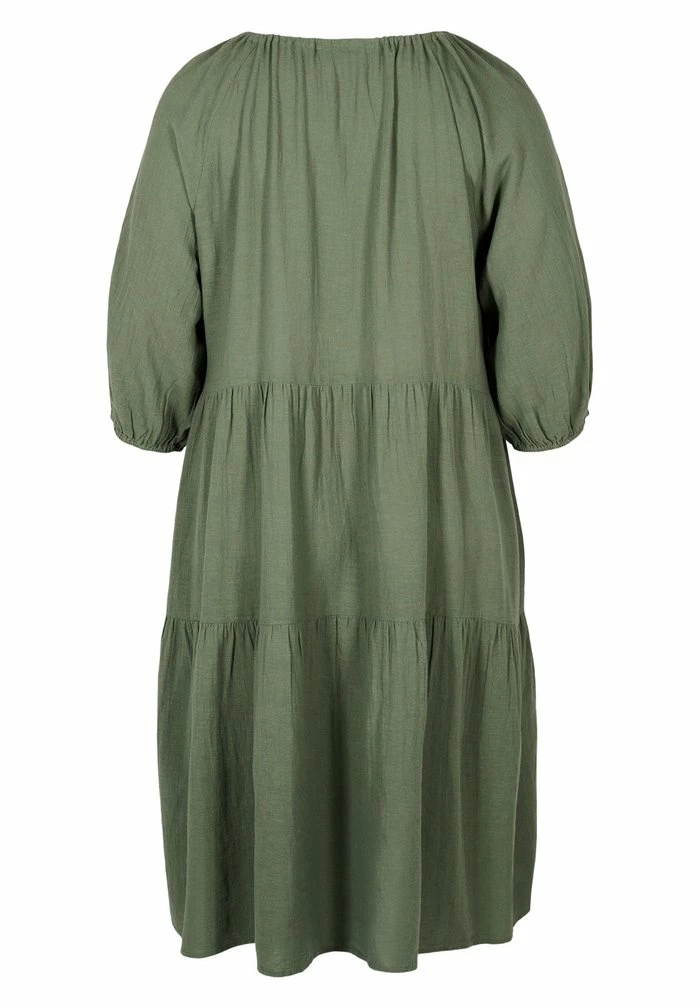 Zizzi Robe De Jour - Thyme 2 Zizzi Robe De Jour - Thyme – Image 2