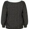 Zizzi MIT KRAGEN UND SMOCK - Blouse - Black -France Zizzi Soldes 2022 c712786741ad421190a8dad116a4223f
