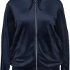 Zizzi MIT REISSVERSCHLUSS - Sweat à Capuche Zippé - Blue -France Zizzi Soldes 2022 c759eadc7acd41a78d73953572d4eea1