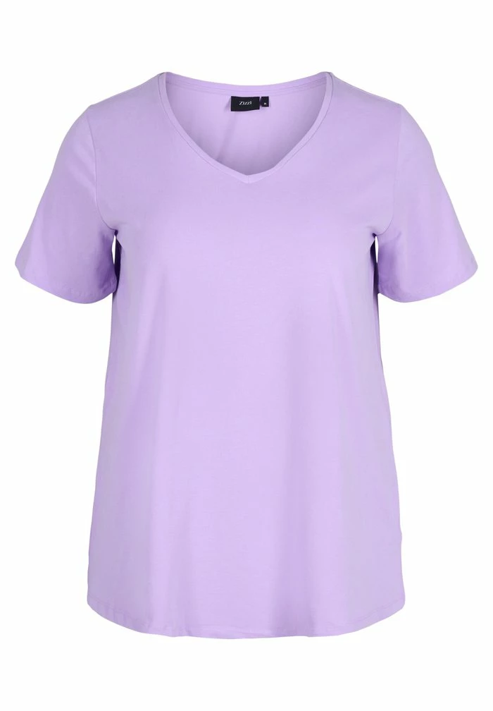 Zizzi T-shirt Basique - Purple 4 Zizzi T-shirt Basique - Purple – Image 4