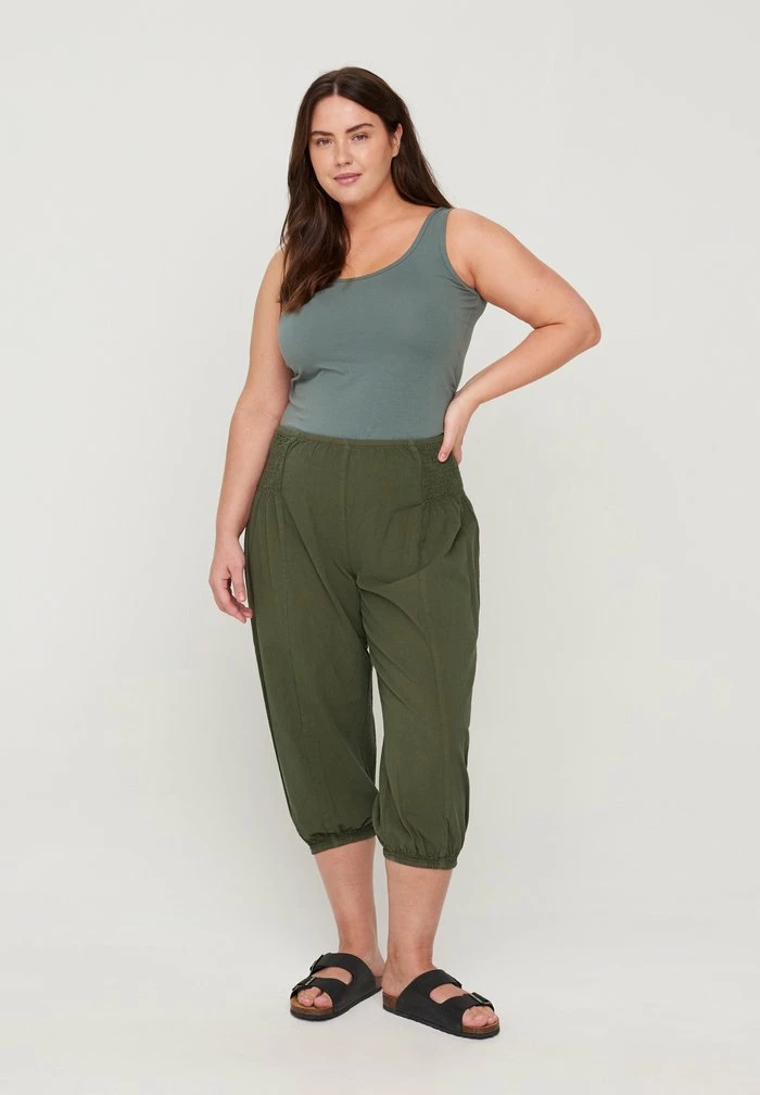 Zizzi Pantalon Classique - Green 1 Zizzi Pantalon Classique - Green