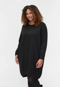 Zizzi PLAIN - Robe Fourreau - Black