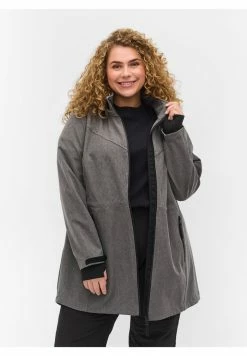 Zizzi Parka - Medium Grey Melange