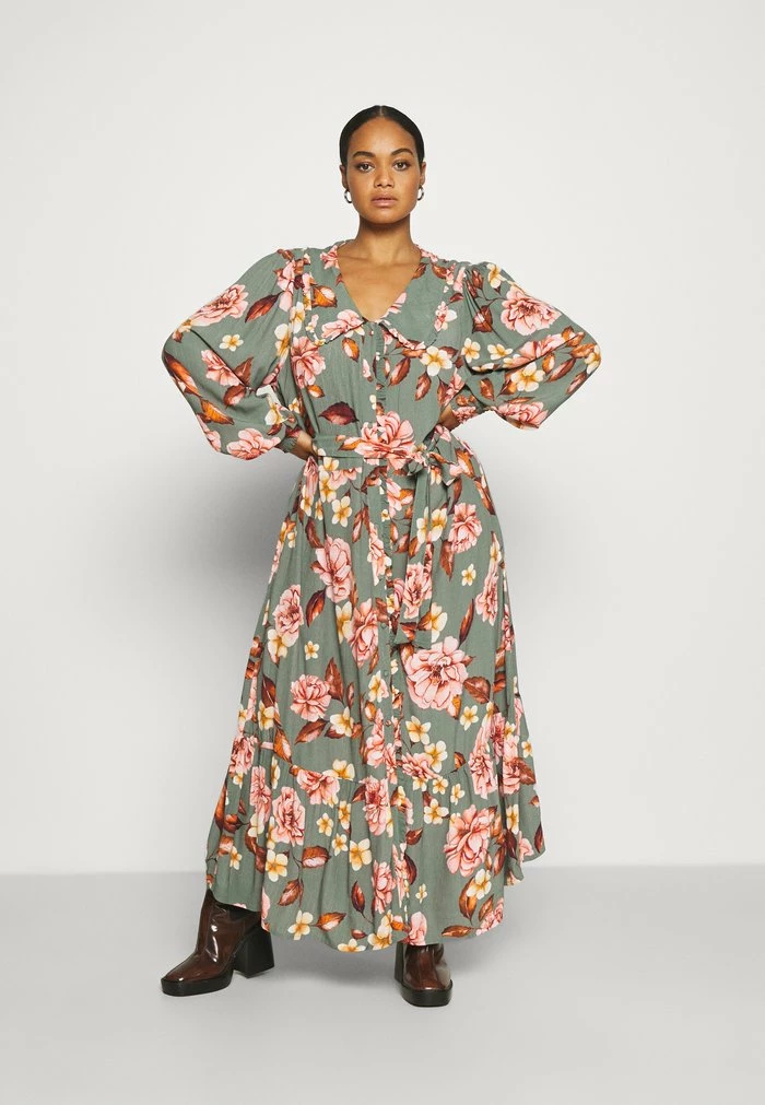 Zizzi EFIOLA MIDI DRESS - Robe Longue - Grün 1 Zizzi EFIOLA MIDI DRESS - Robe Longue - Grün