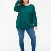 Zizzi RUNDHALS - Sweatshirt - Ponderosa Pine -France Zizzi Soldes 2022 cb5765ba6fde43a1af2cb4336972abd1
