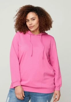 Zizzi Sweat à Capuche - Phlox Pink