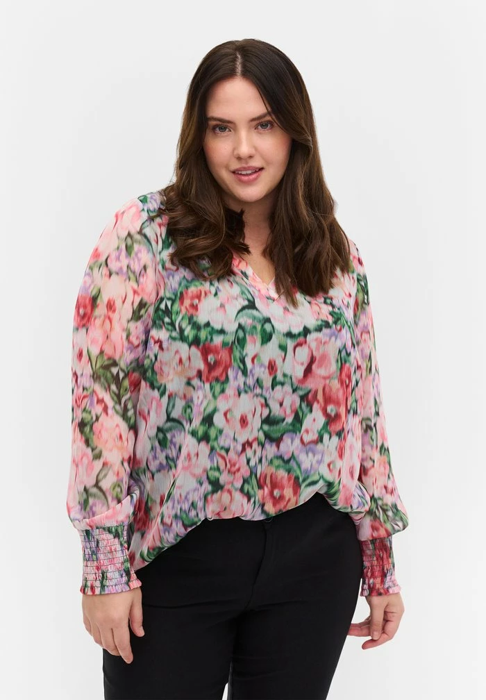 Zizzi SMOCK - Blouse - Flower Aop 1 Zizzi SMOCK - Blouse - Flower Aop