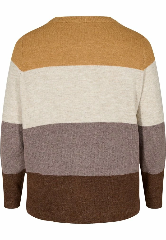 Zizzi GESTREIFTE MIT RIPPBÜNDCHEN - Pullover - Rocky Road Comb 5 Zizzi GESTREIFTE MIT RIPPBÜNDCHEN - Pullover - Rocky Road Comb – Image 5