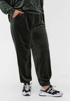 Zizzi LOCKERE AUS MIT TASCHEN - Pantalon De Survêtement - Forest Night