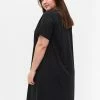 Zizzi Robe De Jour - Black -France Zizzi Soldes 2022 cd85a8859ae94eabbc9449504e848a8e