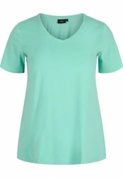 Zizzi T-shirt Basique - Dusty Jade Green