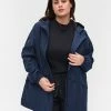 Zizzi MIT VERSTELLBAREM SAUM UND KAPUZE - Veste Imperméable - Navy Blazer