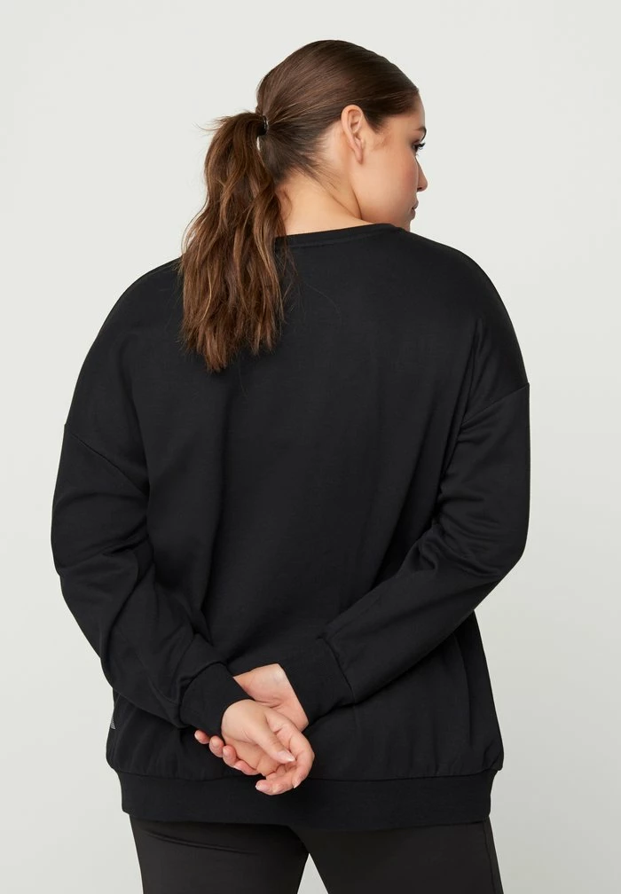Zizzi Sweatshirt - Black 3 Zizzi Sweatshirt - Black – Image 3