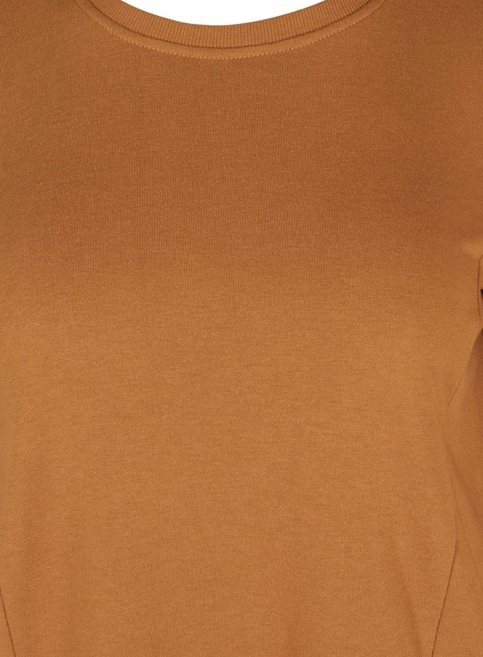 Zizzi MIT TASCHEN UND DRAPIERTEN ÄRMELN - Robe En Jersey - Brown 4 Zizzi MIT TASCHEN UND DRAPIERTEN ÄRMELN - Robe En Jersey - Brown – Image 4