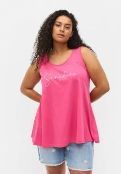 Zizzi MIT RUNDHALSAUSSCHNITT - Débardeur - Magenta Sunshine