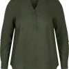 Zizzi Blouse - Climbing Ivy -France Zizzi Soldes 2022 d35668f1d9464a2d894c33e9a6e74265