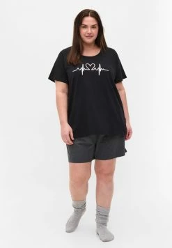 Zizzi Bas De Pyjama - Dark Grey Melange