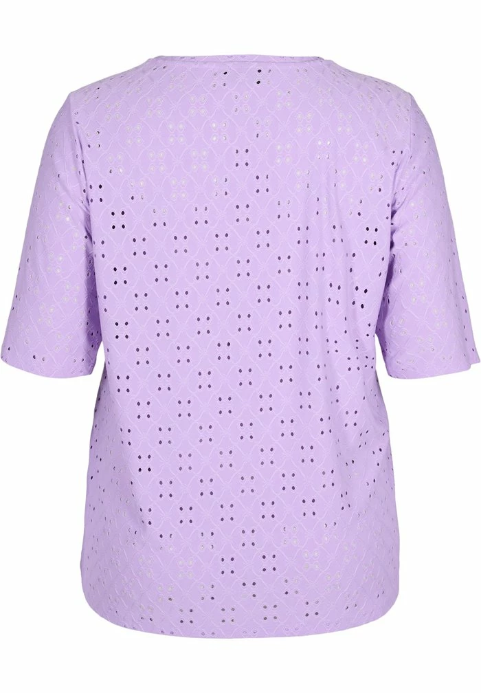 Zizzi 2/4 ARMELN - T-shirt Imprimé - Lavendula 2 Zizzi 2/4 ARMELN - T-shirt Imprimé - Lavendula – Image 2