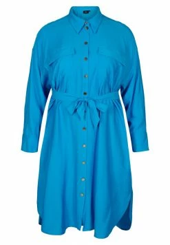 Zizzi Robe Chemise - Dresden Blue