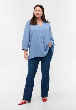 Zizzi 3/4-ÄRMELN - Tunique - Light Blue